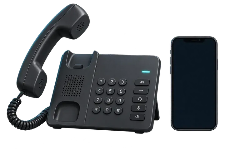 Teléfono en conversación donde llegan avisos de llamadas perdidas